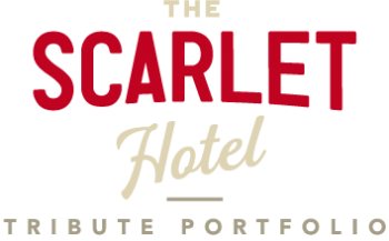 The Scarlet Hotel, Lincoln, a Tribute Portfolio Hotel logo on footer section.